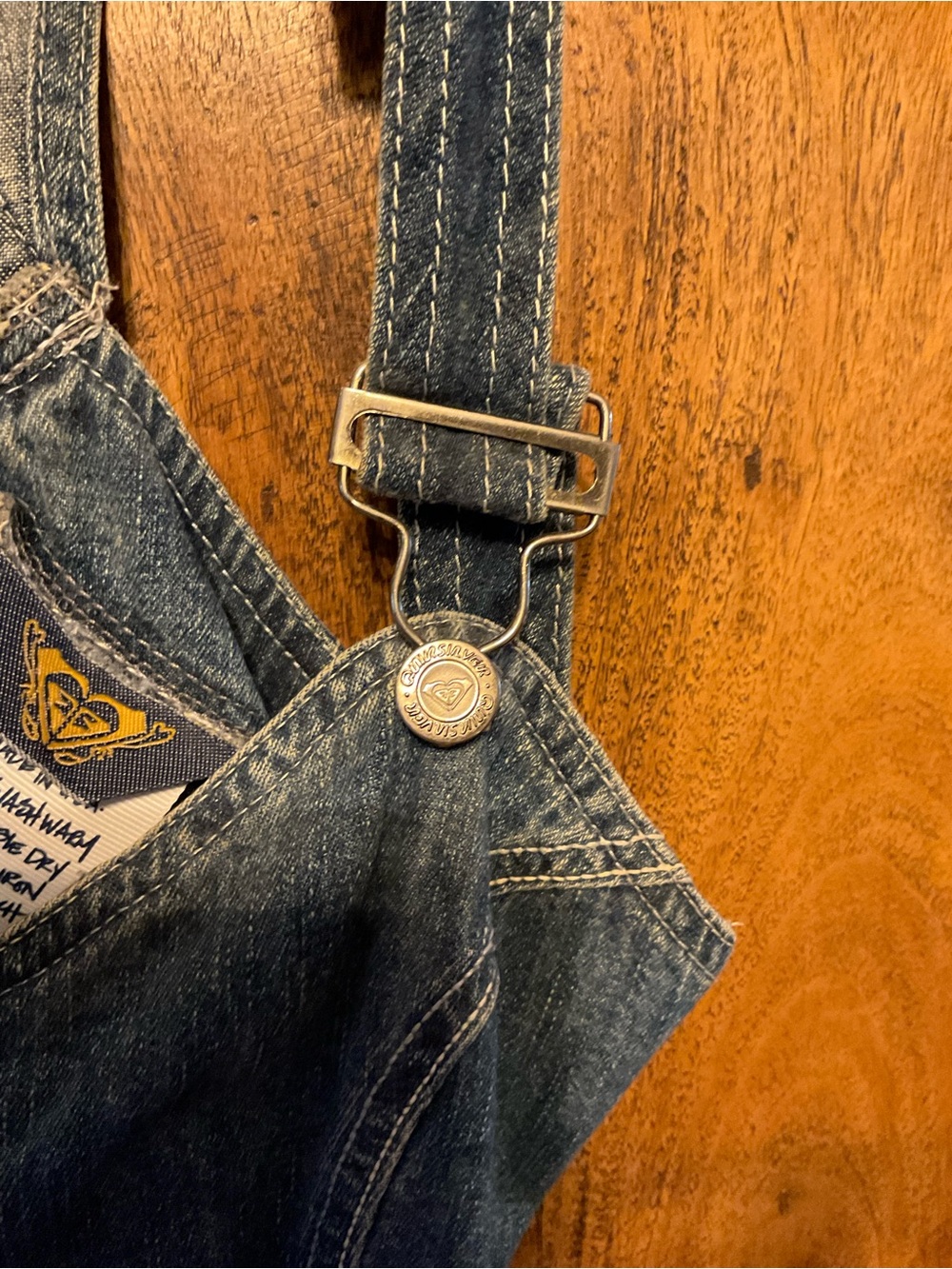 Roxy Blue Denim Overall-Style Women's Vest - Picture 5 of 8